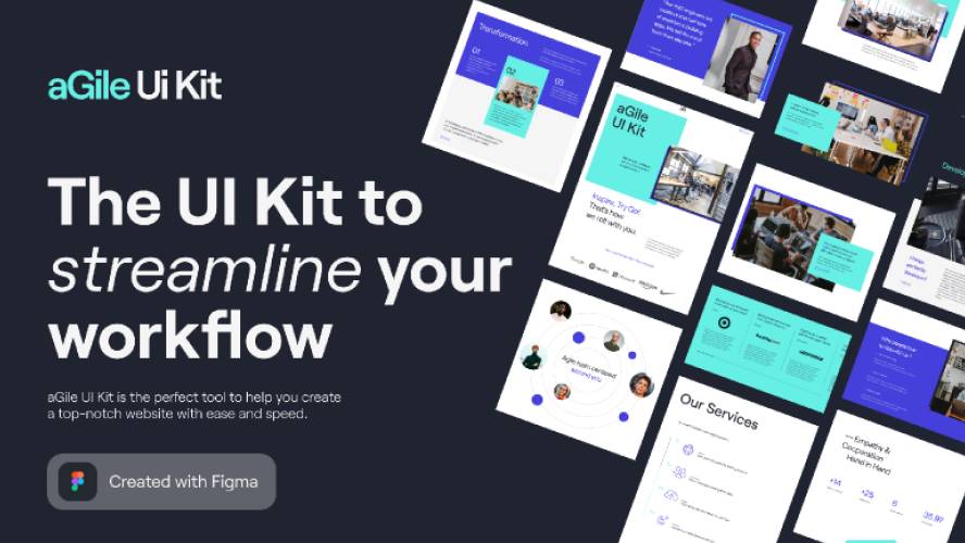 Agile Startup UI KIT - Product Preview Figma Template
