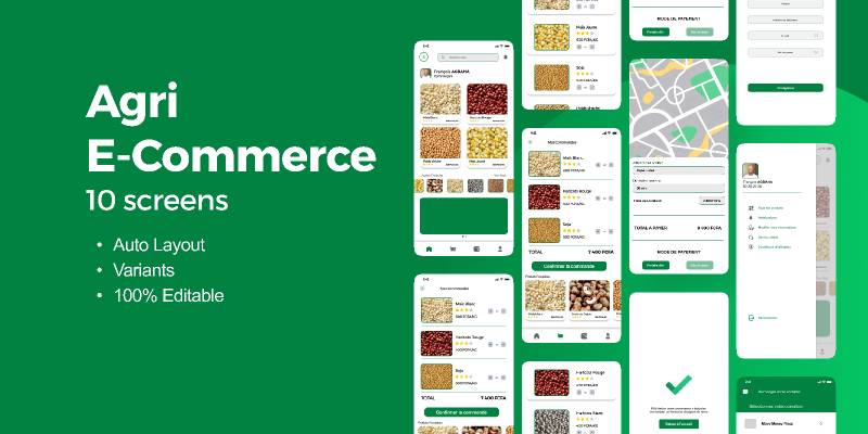 Agri E-Commerce - Free UI Kit Figma Template