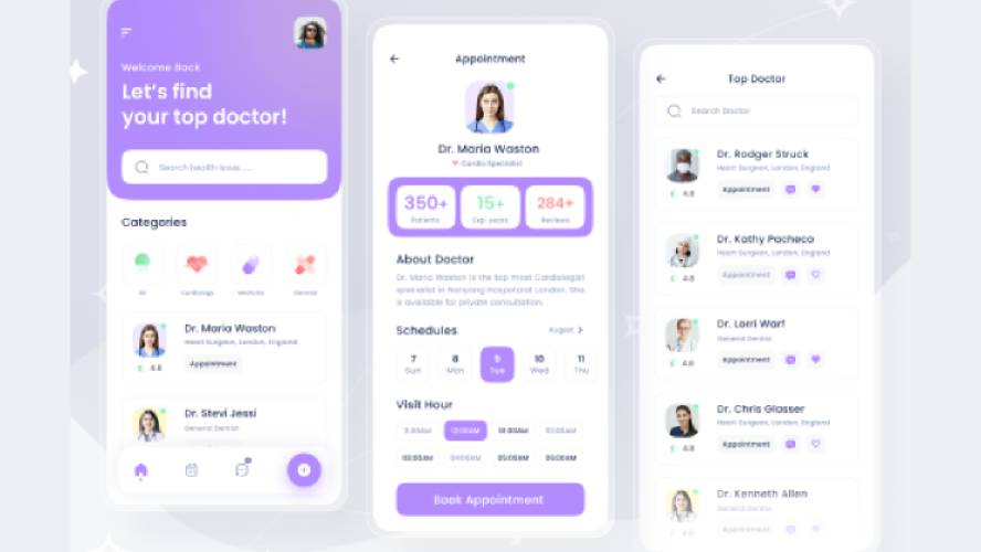 Aid+ Online Doctor Appointment App Figma Ui Kit