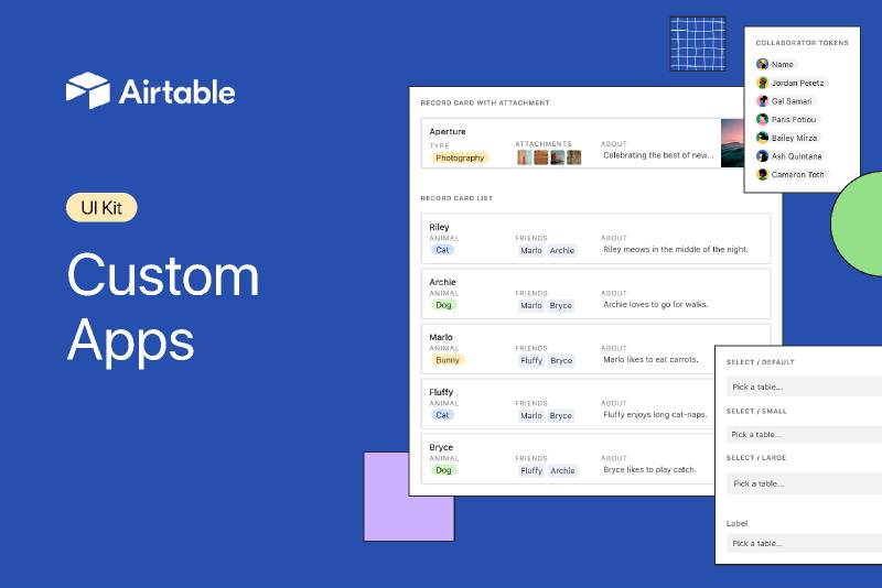 Airtable Apps UI Kit design system figma