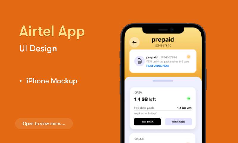 Airtel App Pack Info Figma Template