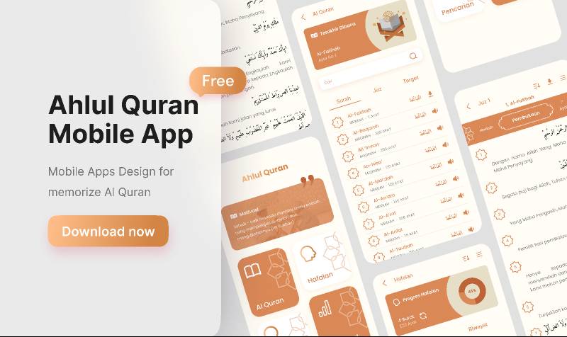 Al Quran Mobile Apps Figma Template