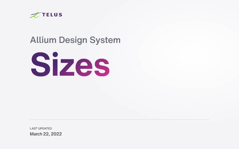 Allium Design System - Allium Sizes