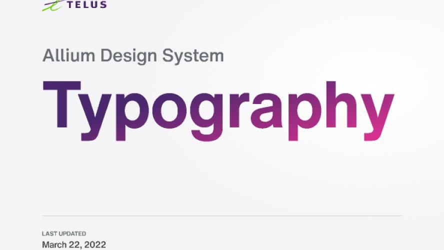 Allium Design System - Allium Typography