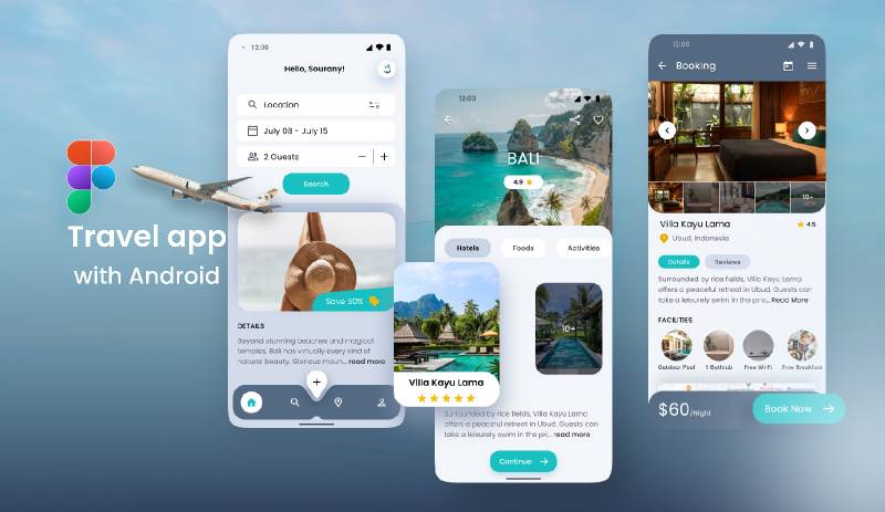 Android Figma Travel App Template