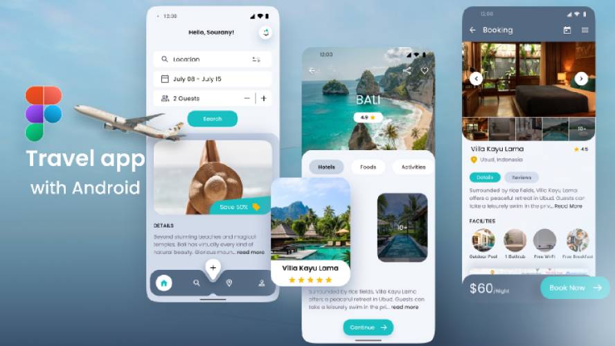 Android Figma Travel App Template