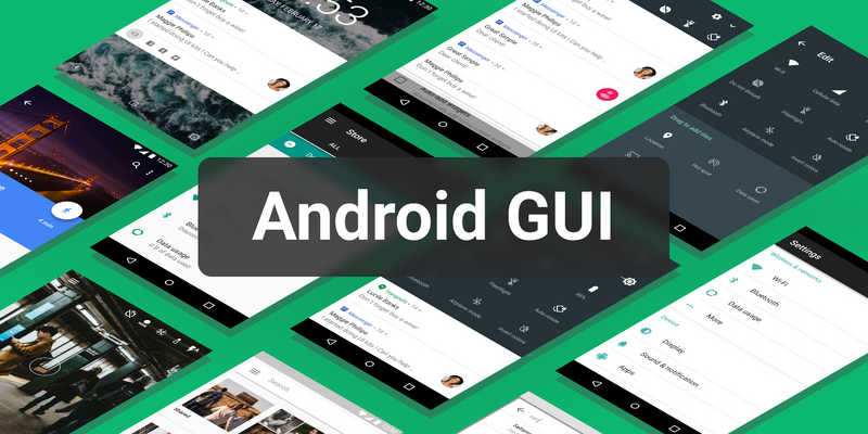Android Nougat GUI (Figma template free)