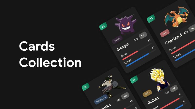 Anime Cards UI Figma Ui Kit