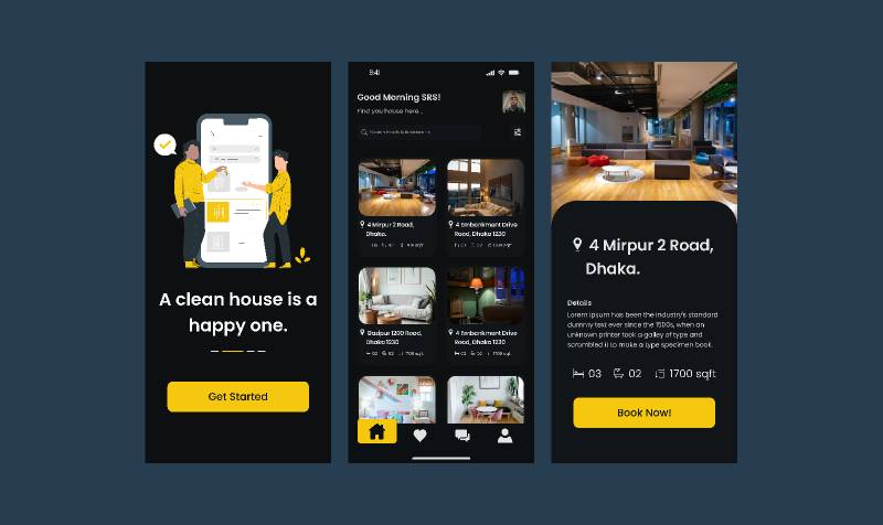 Apartments Rent App Design Figma Template
