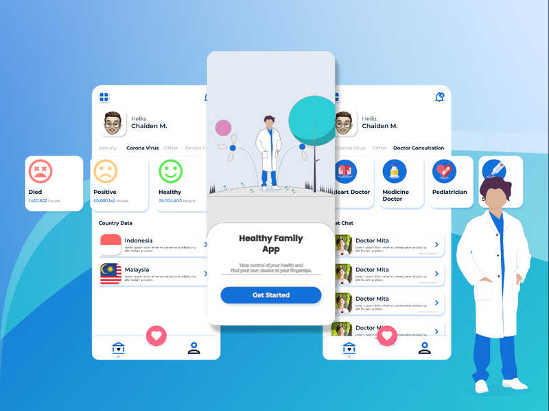 App Health figma mobile template