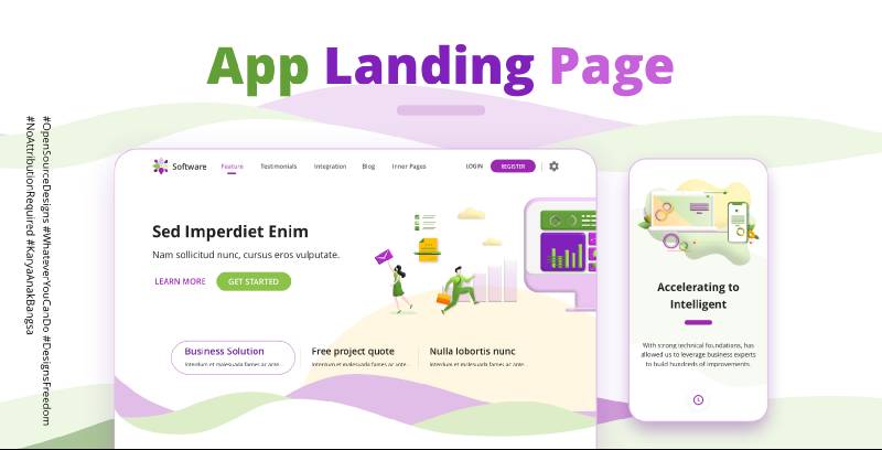 App SaaS Landing Page Figma Website Template