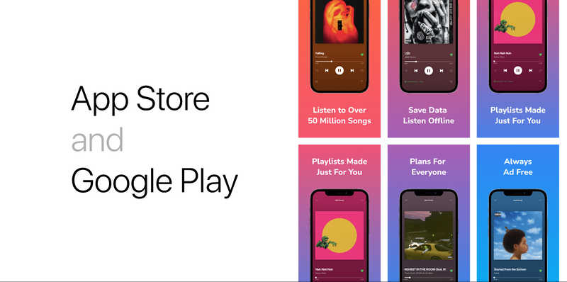 App Store and Google Play template figma
