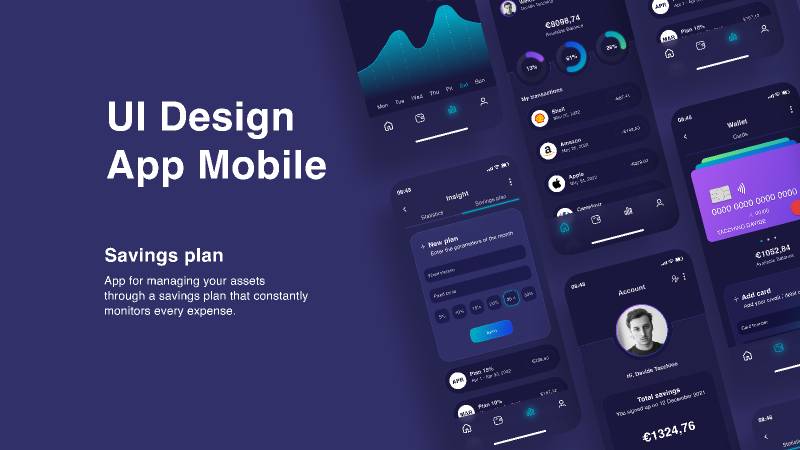 App Wallet-Savings plan figma mobile template