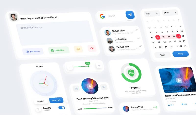 App Widget Components UI Figma Template