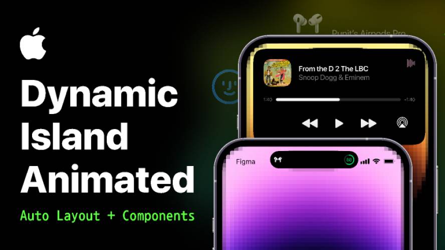 Apple Dynamic Island Animated - Auto Layout Figma Ui Kit