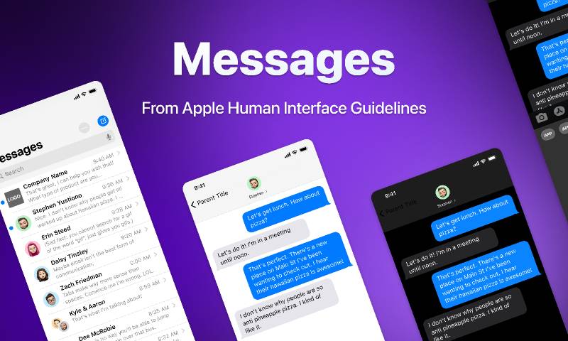 Apple Messages App Figma Mobile Templates