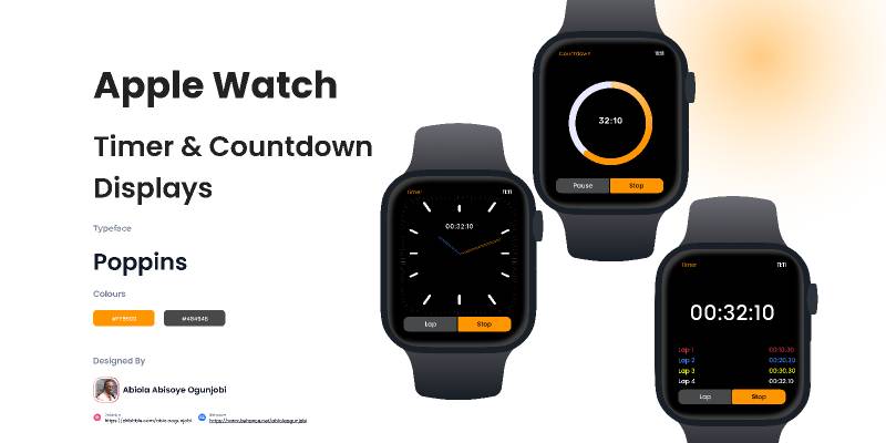 Apple Watch Countdown and Timer Figma Template