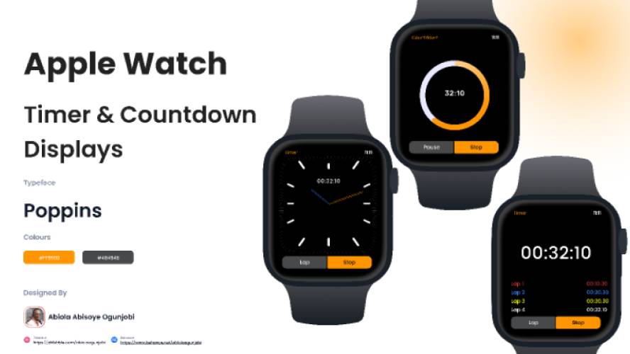 Apple Watch Countdown and Timer Figma Template