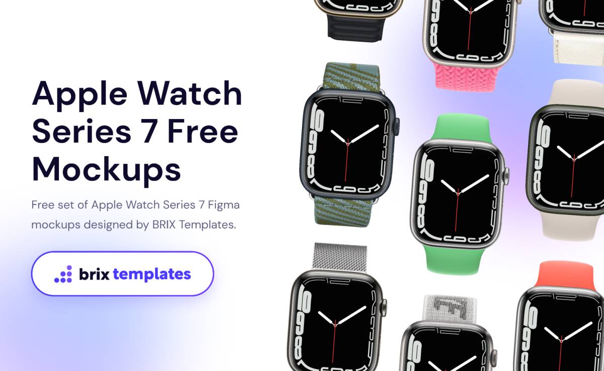Apple Watch Series 7 Free Mockups BRIX Templates