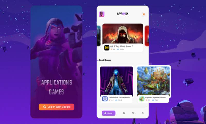 Apponex - Application And Game Store Design Figma Free Download