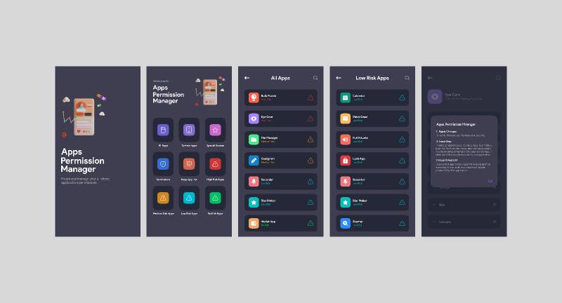 Apps Permission Manager 2 Dark Figma Ui Kit