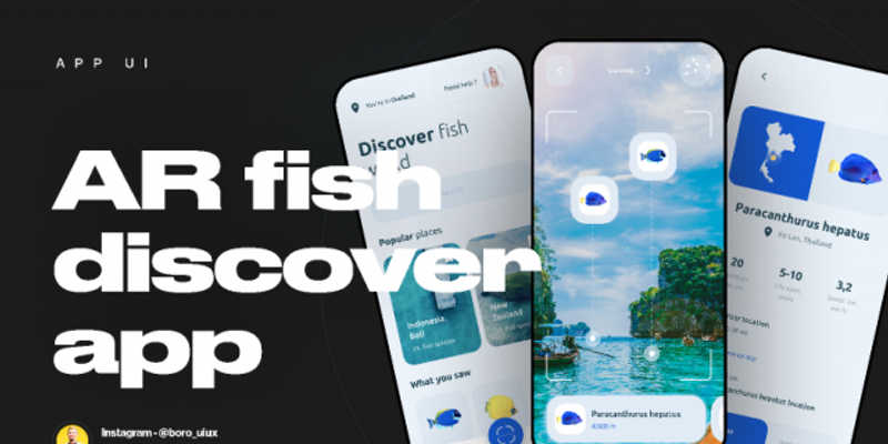 AR fish discover app figma