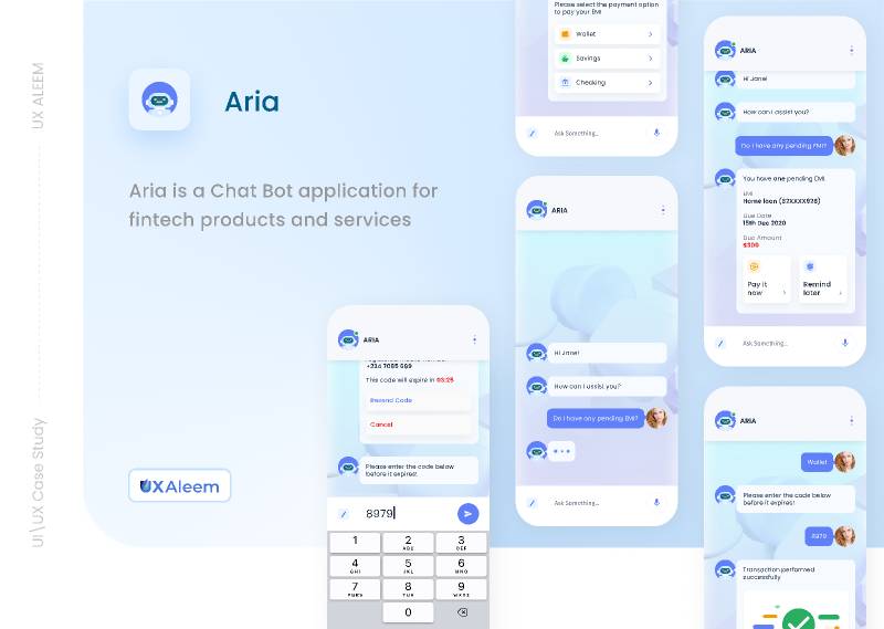 Aria Chat App - Figma Mobile Template