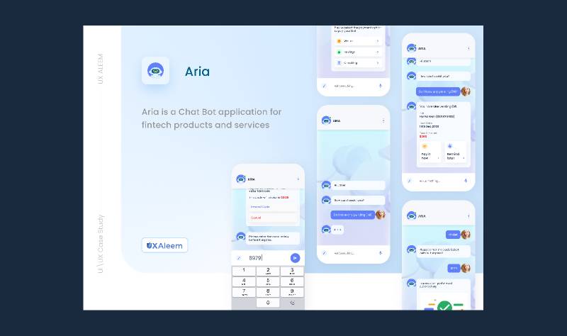 Aria Chat Bot Case Study Figma Mobile Template