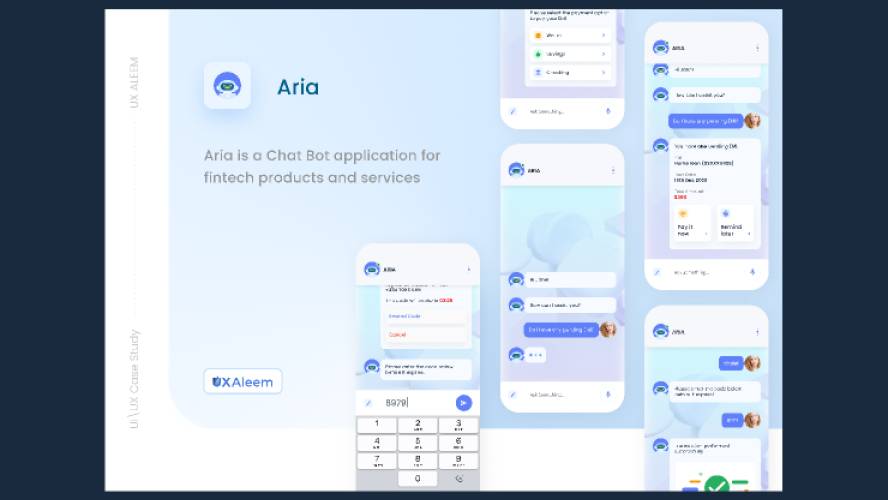 Aria Chat Bot Case Study Figma Mobile Template