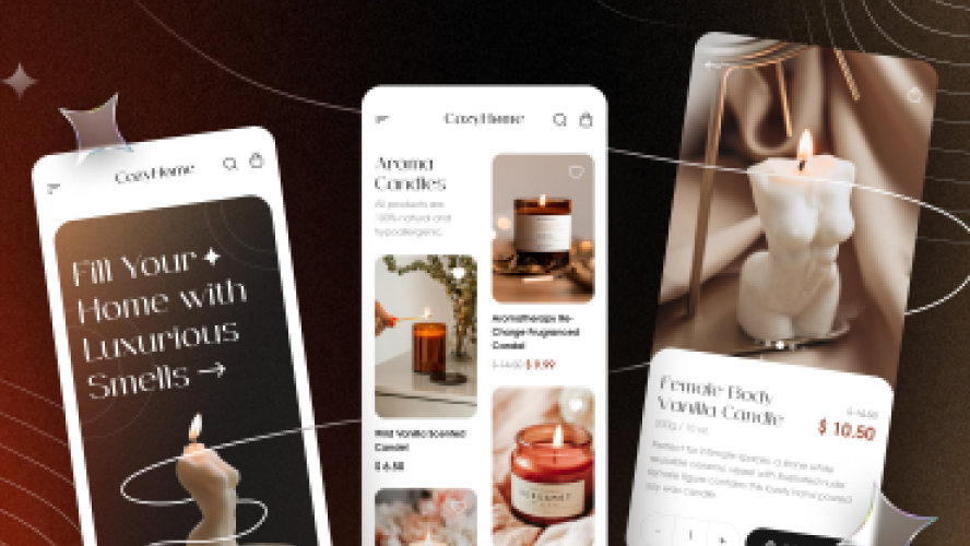 Aroma Candles Store Mobile App Free Figma Template