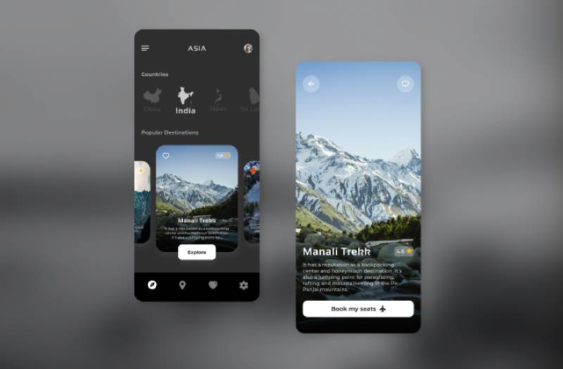 Asia Travel App Figma Mobile Template