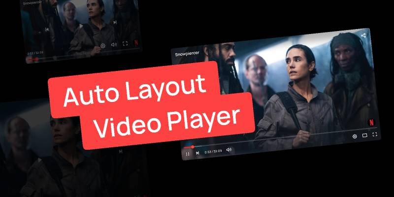 Auto Layout Adaptive Video Player figma