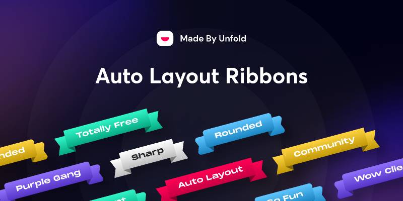 Auto Layout Ribbons Figma Template