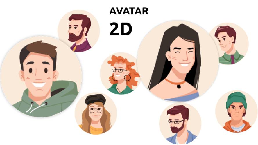 Avatar Illustration 2D Figma Template