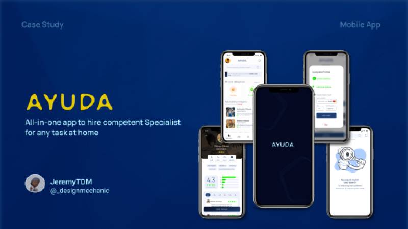 AYUDA - A Home service app (Case Study) Figma Template