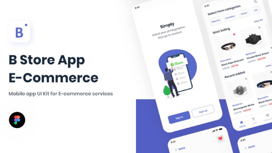 B Store App E-Commerce Figma Template