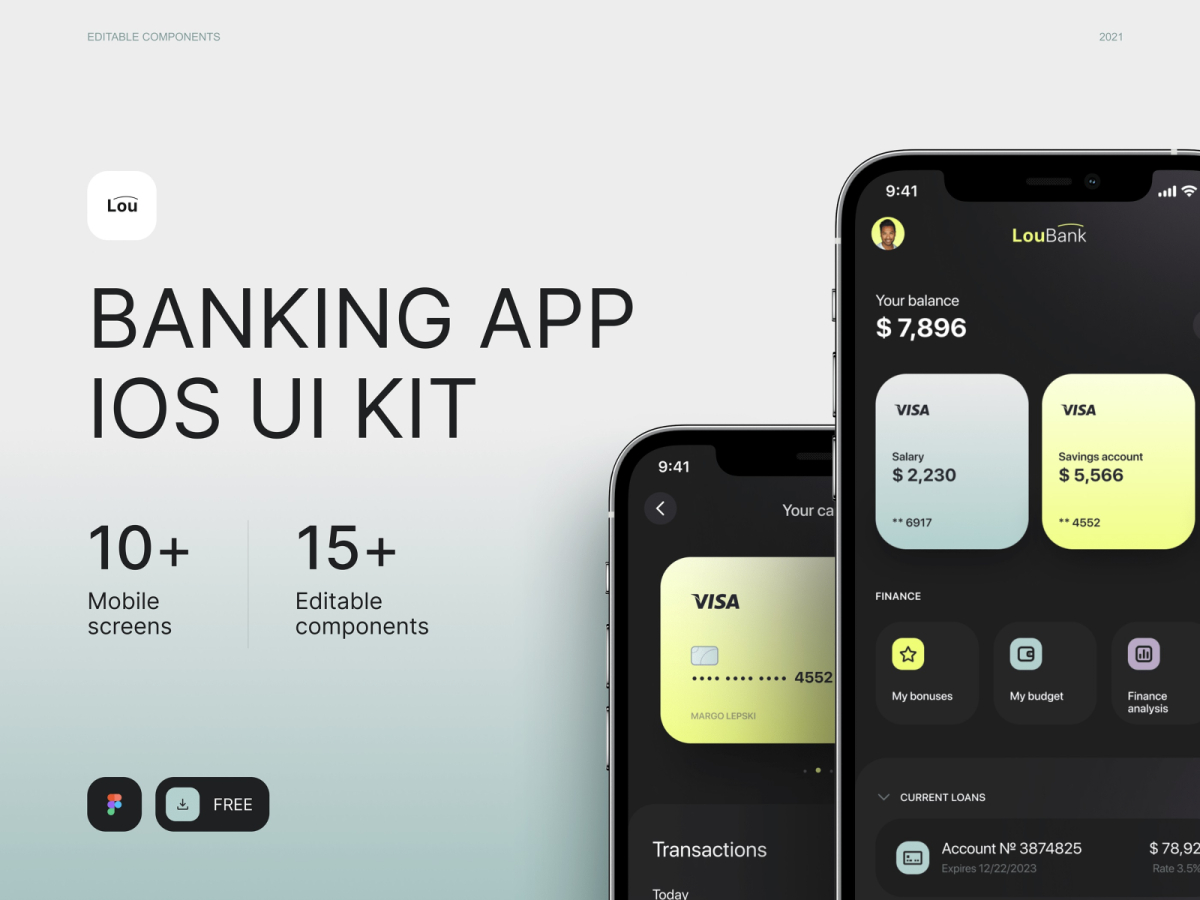 Banking App iOS Free UI Kit