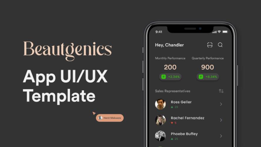 Beautgenics - App UI Design Figma Template