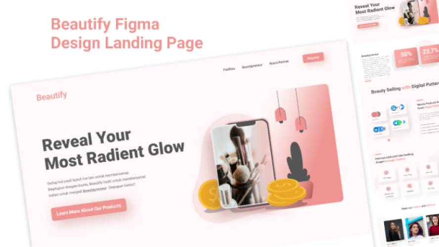 Beautify Figma Design Landing Page