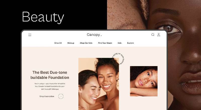 Beauty E-commerce web design Figma Website Template