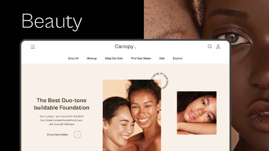 Beauty E-commerce web design Figma Website Template