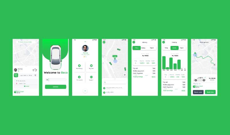 Beco Booking Taxi App Mobile Template