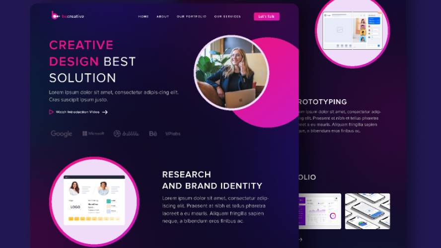 becreative design agency - Figma landing page