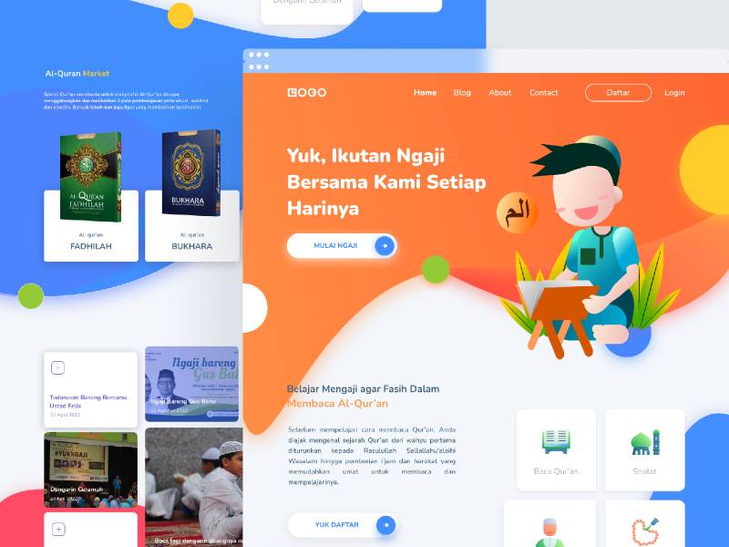 Belajar Ngaji Landing Page Figma