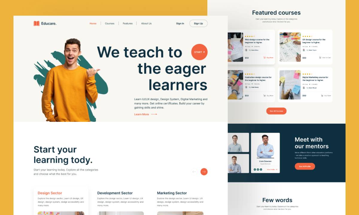Best Online Learning Landing Page