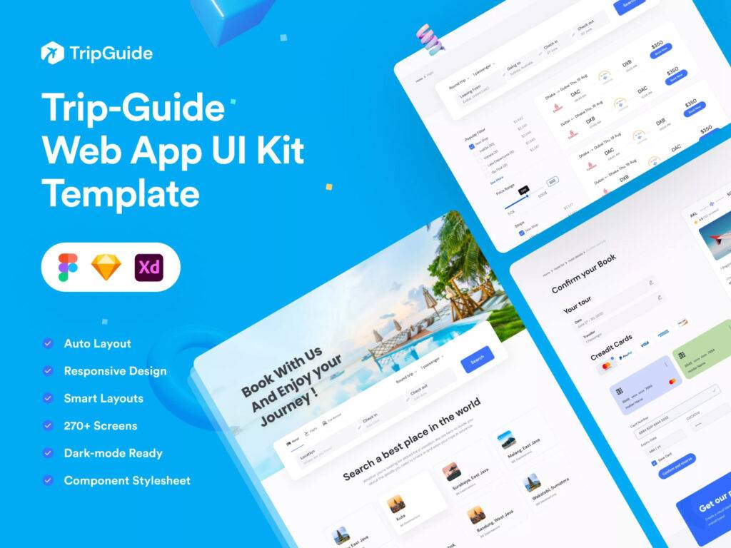 Best Travel Booking Web App UI Kit