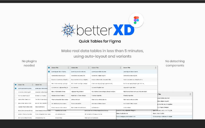 BetterXD Quick Tables for Figma