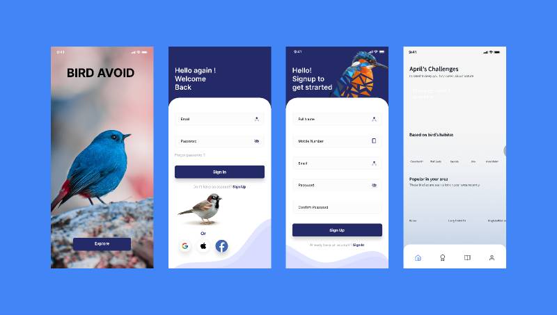 Bird Figma Mobile Template