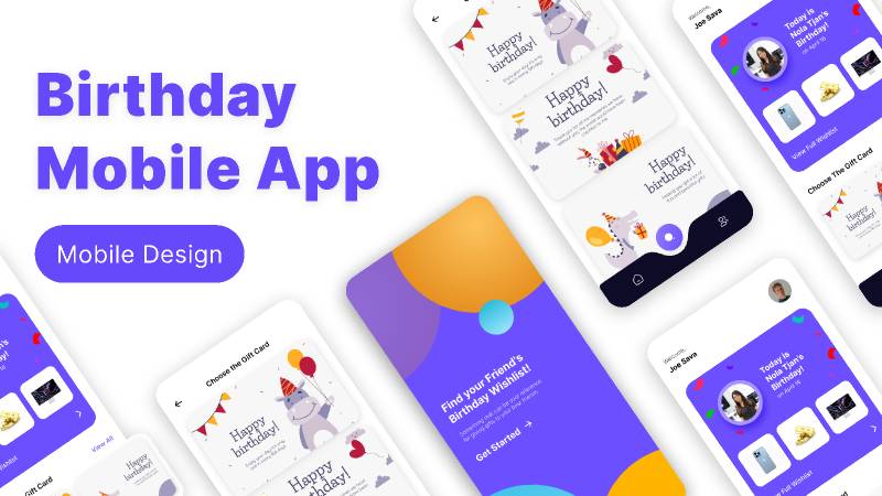 Birthday Gift Mobile App Figma Template