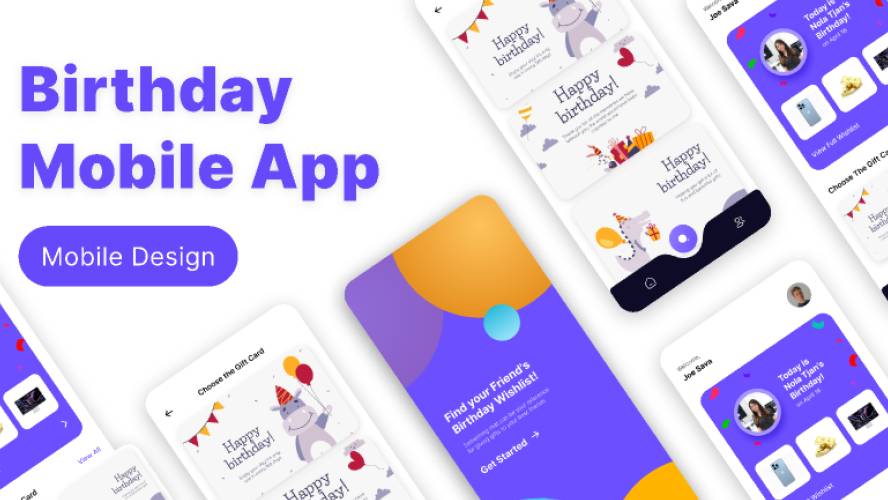 Birthday Gift Mobile App Figma Template